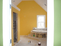 New Construction Painting Services - picture of construction site painting a room